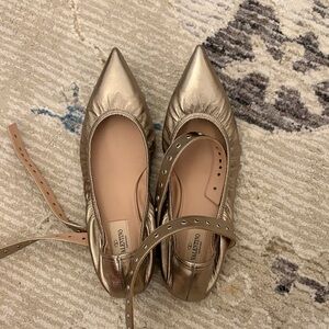 Valentino Garavani Love Latch Point-Toe Flats
